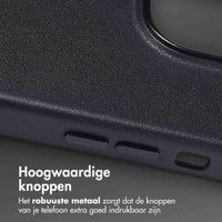 Accezz MagSafe Leather Backcover Apple iPhone 14 Pro - Onyx Black