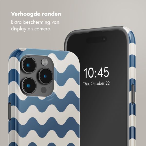 Selencia Vivid Backcover met MagSafe Apple iPhone 15 Pro - Wave Vibes Classic Blue