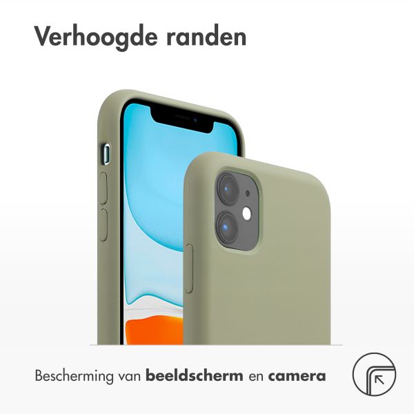 Accezz Liquid Silicone Backcover met MagSafe Apple iPhone 11 - Cooper Green