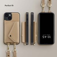 Selencia Sera Phone Case with Cord and Envelope Card Holder Apple iPhone 14 - Taupe