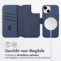 Accezz Leather Bookcase 2-in-1 met MagSafe Apple iPhone 15 - Nightfall Blue