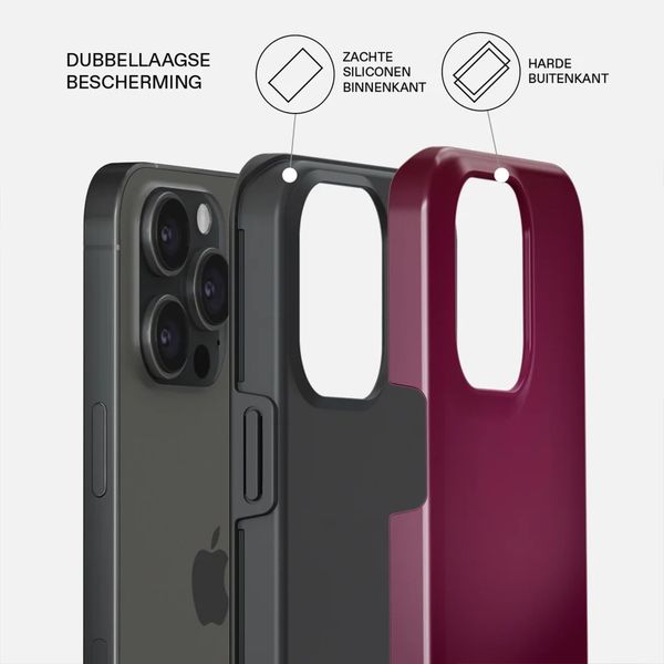Burga Tough Backcover MagSafe Apple iPhone 15 Pro - Dark Cherry