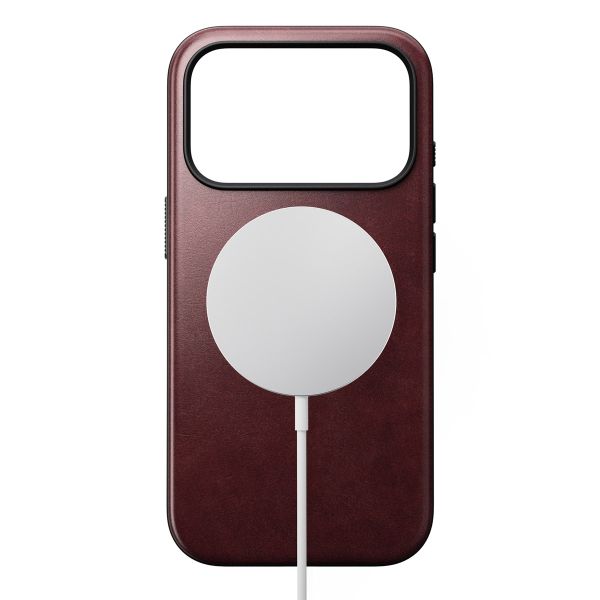 Nomad Modern Horween Leather Case Apple iPhone 17 Pro - Burgundy