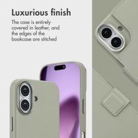 Accezz 2-in-1 Leather Bookcase with MagSafe Apple iPhone 17 - Light Grey