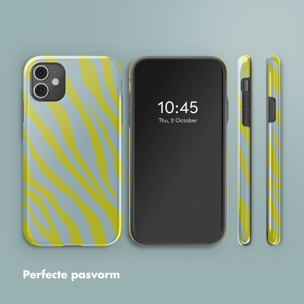 Selencia Vivid Tough Backcover iPhone 11 - Zebra Winter Sky Titanium Yellow