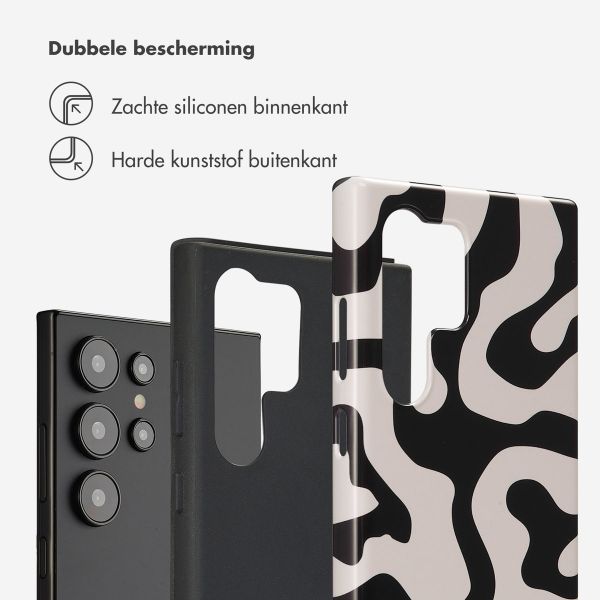 Selencia Vivid Backcover Samsung Galaxy S24 Ultra - Art Wave Black