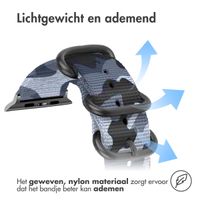 imoshion Rugged Nylon bandje Apple Watch Series 1 - 9 / SE (38/40/41 mm) | Series 10 / 11 (42 mm) - Camouflage Grey