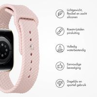 imoshion Siliconen geweven bandje Apple Watch Series 1 t/m 10 / SE / Ultra (2) (44/45/46/49 mm) - Roze