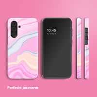 Selencia Vivid Backcover Samsung Galaxy A36 / A56 - Pastel Lipstick Marble