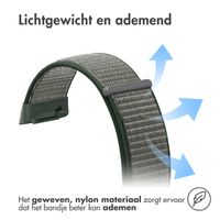 imoshion Nylon bandje Fitbit Charge 5 - Maat L - Donkergrijs