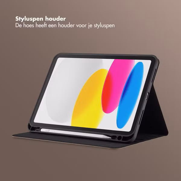 Selencia Riva Bookcase Apple iPad 11 (2025) 11 inch A16 / iPad 10 (2022) 10.9 inch - Mocha Brown