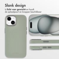 Accezz MagSafe Leather Backcover Apple iPhone 15 - Light Grey