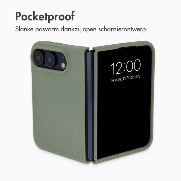 Accezz Liquid Silicone Backcover met MagSafe Apple iPhone Duo - Cooper Green