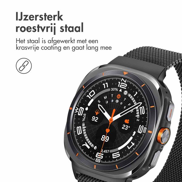 imoshion Milanees magnetisch bandje Samsung Galaxy Watch Ultra (2024/2025) - Zwart