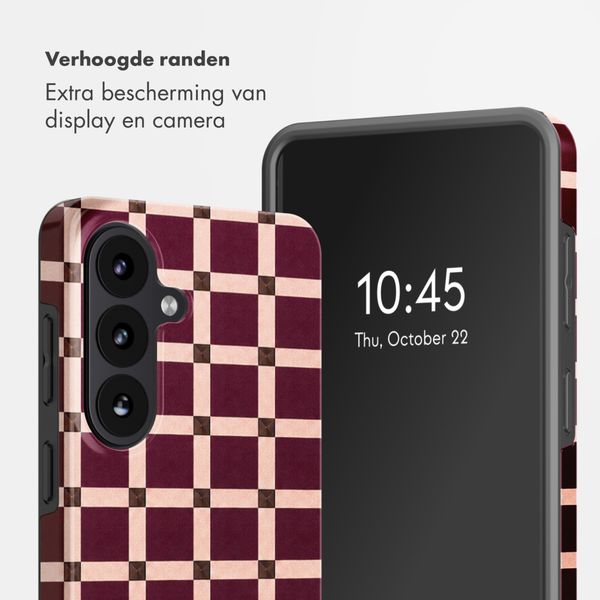 Selencia Vivid Backcover met MagSafe Samsung Galaxy S26 - Check This Burgundy