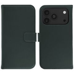 Selencia Echt Leren Bookcase Apple iPhone 18 Pro / 17 Pro - Groen
