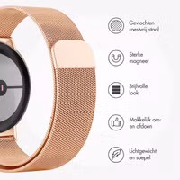 imoshion Milanees magnetisch bandje Google Pixel Watch / Watch 2 / Watch 3 / Watch 4 (41 mm) - Rosé Goud