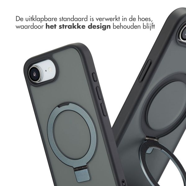 Accezz Ring Stand Backcover met MagSafe Apple iPhone 16e - Zwart
