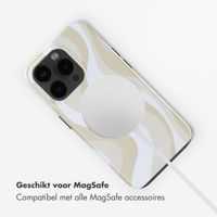 Selencia Vivid Backcover met MagSafe Apple iPhone 15 Pro Max - Desert Waves Beige