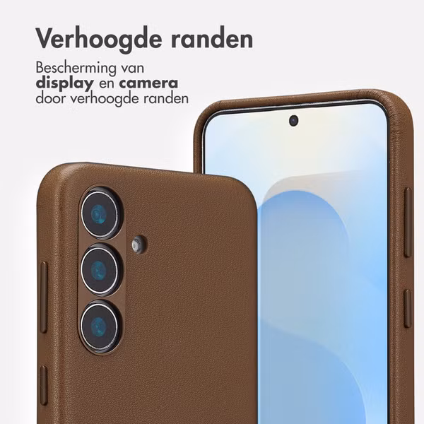 Accezz MagSafe Leather Backcover Samsung Galaxy S25 - Coffee Brown