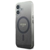 Guess MagSafe IML Glitter Gradient Case Apple iPhone 16 - Zwart