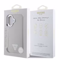 Guess Grained Triangle Case MagSafe Apple iPhone 16 - Beige