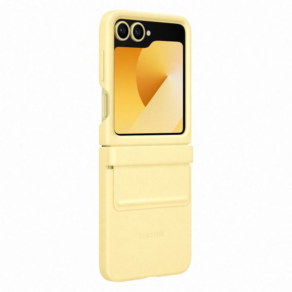 Samsung Originele KindSuit Vegan Leather Case Samsung Galaxy Z Flip 6 / Flip 7 FE - Yellow