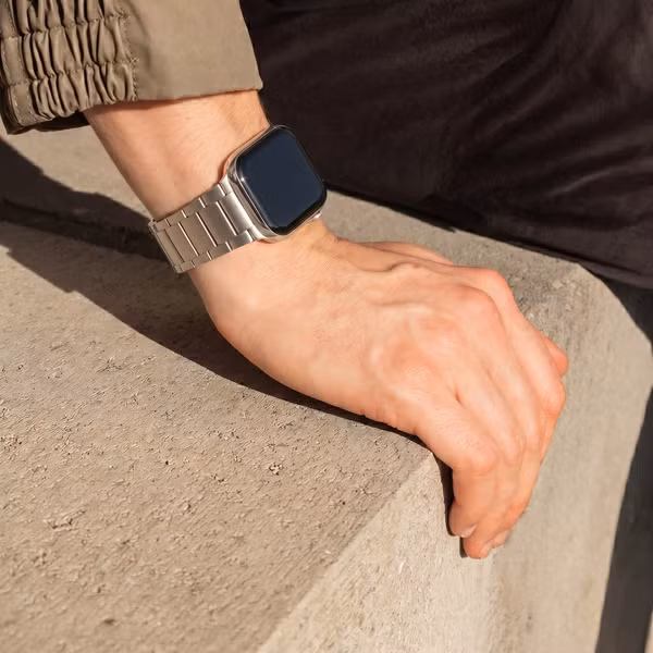 Accezz Mat Titanium bandje Apple Watch | 38/40/41/42 mm - Titanium