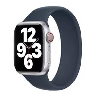 Apple Siliconen solobandje Apple Watch | 44/45/46/49 mm - Maat 5 - Storm Blue