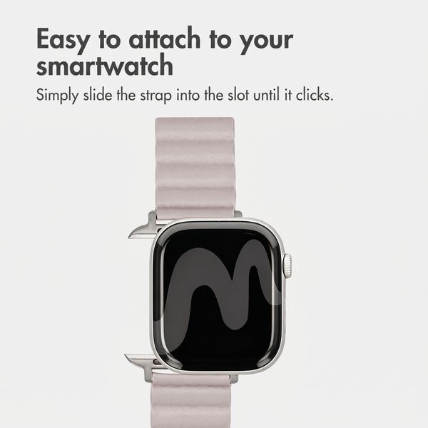 imoshion Magnetic Faux Leather Band Apple Watch | 44/45/46/49 mm - Beige