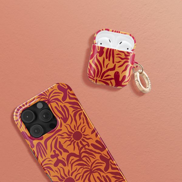 Selencia Vivid case  Apple AirPods 1 / 2 - Tropical Vibes Apricot