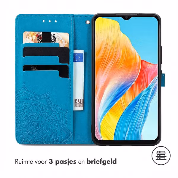 imoshion Mandala Bookcase Oppo A18 / Oppo A38 - Turquoise