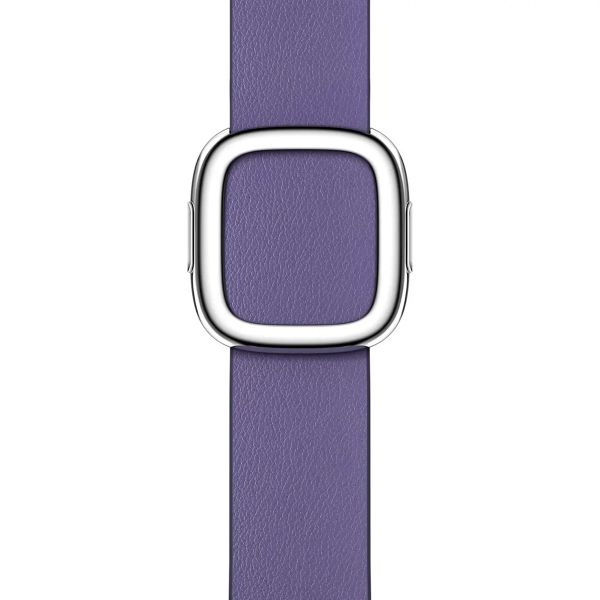 Apple Leather Band Modern Buckle Apple Watch Series 1 t/m 9 / SE (38/40/41 mm) | Series 10 / 11 (42 mm) - Maat S - Wisteria
