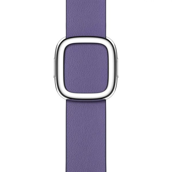 Apple Leather Band Modern Buckle Apple Watch Series 1 t/m 9 / SE (38/40/41 mm) | Series 10 (42 mm) - Maat S - Wisteria