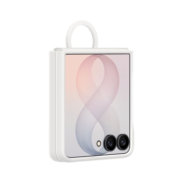 Samsung Silicone Magnet Cover Ring Samsung Galaxy Z Flip 8 - White
