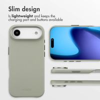 Accezz Leather Back Cover with MagSafe Apple iPhone Air - Light Grey