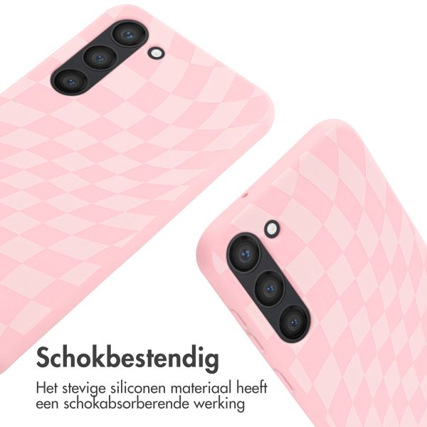 imoshion Siliconen design hoesje met koord Samsung Galaxy S23 Plus - Retro Pink