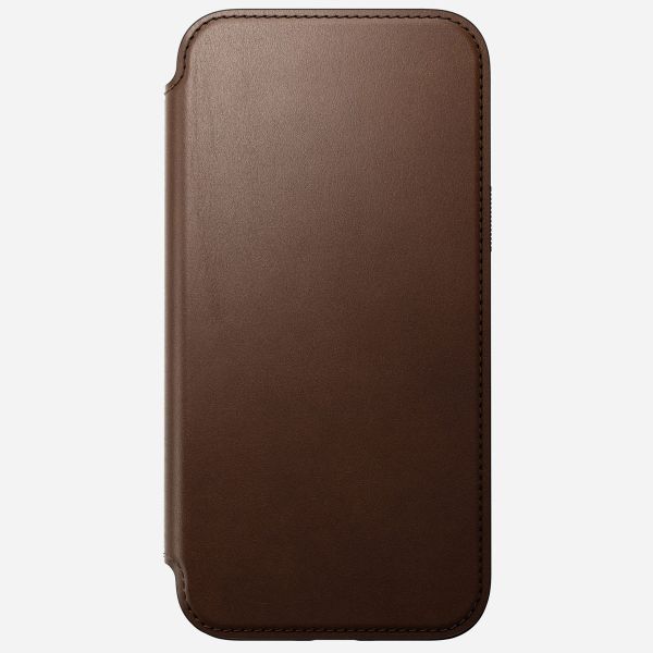 Nomad Modern Leather FolioBookcase Apple iPhone 15 Pro Max - Bruin