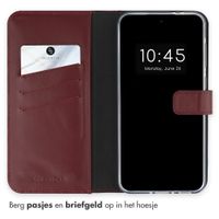 Selencia Echt Leren Bookcase Samsung Galaxy A36 / A56 - Burgundy
