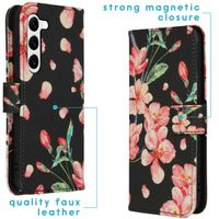 imoshion Design Softcase Bookcase Samsung Galaxy S23 - Blossom Black