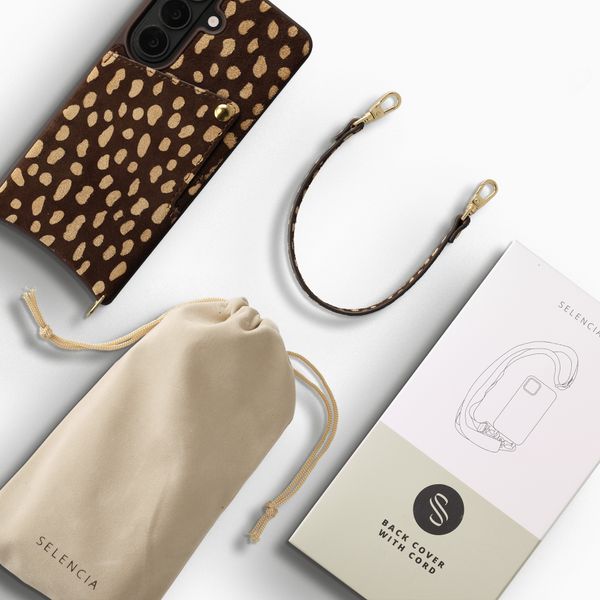 Selencia Nova Real Leather Back Cover with Card Holder Samsung Galaxy S26 - Fawn Chic