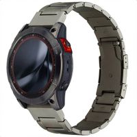 Accezz Mat Titanium bandje  - Garmin 26 mm aansluiting - Titanium