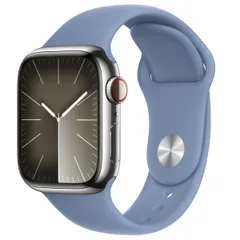 Apple Sport Band Apple Watch Series 1 t/m 9 / SE (38/40/41 mm) | Series 10 / 11 (42 mm) - Maat M/L - Winter Blue