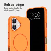 imoshion Colour Back Cover with Thin MagSafe Ring Apple iPhone 16 - Orange