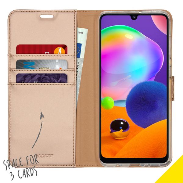 Accezz Wallet Softcase Bookcase Samsung Galaxy A31 - Goud