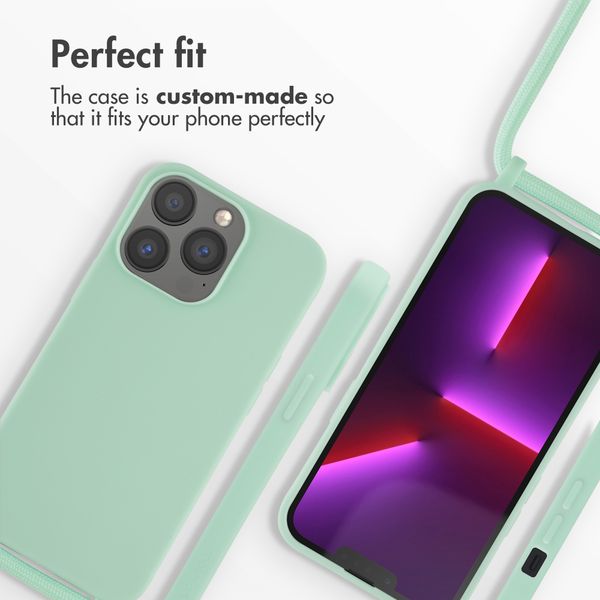 imoshion Silicone Case with Strap Apple iPhone 13 Pro - Mint Green