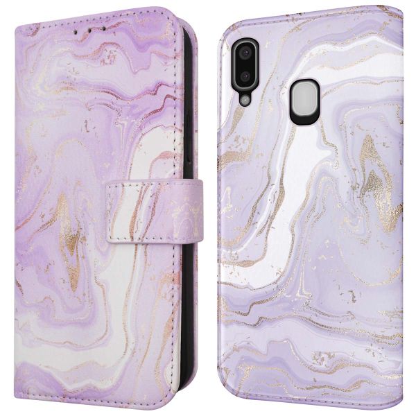 imoshion Design Bookcase Samsung Galaxy A20e - Purple Marble