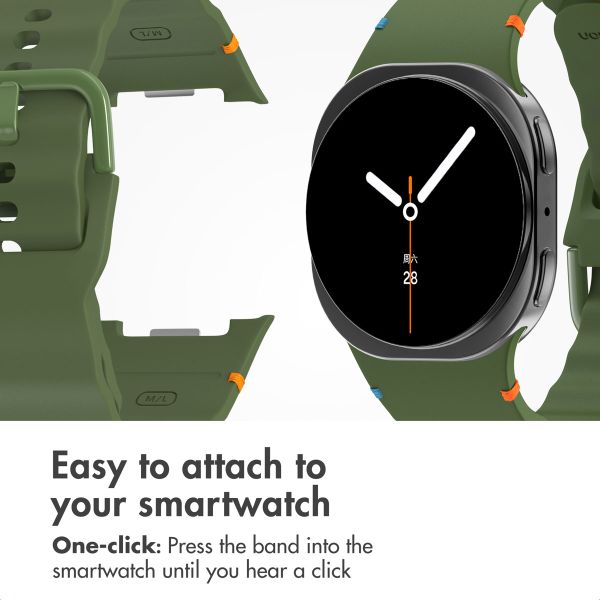 imoshion Wave Silicone Band Samsung Galaxy Watch 9 (40/44mm) / Watch 8 (40/44mm) / Classic (46mm) - Dark Green