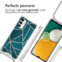 imoshion Design hoesje met koord Samsung Galaxy A13 (5G) - Petrol Green Graphic