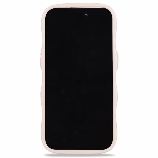 Holdit Wavy Case Apple iPhone 15 Pro - Light Beige / Mirror